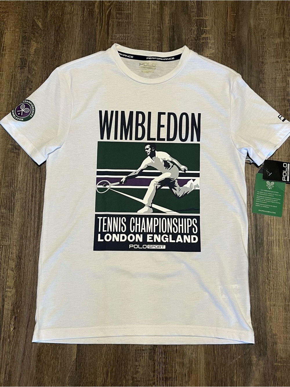 Polo by Ralph Lauren White Wimbledon Tennis Graphic Tee